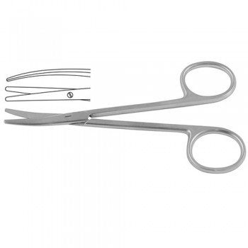 Metzenbaum-Fino Delicate Dissecting Scissor Curved - Blunt/Blunt Slender Pettern Stainless Steel, 14.5 cm - 5 3/4"